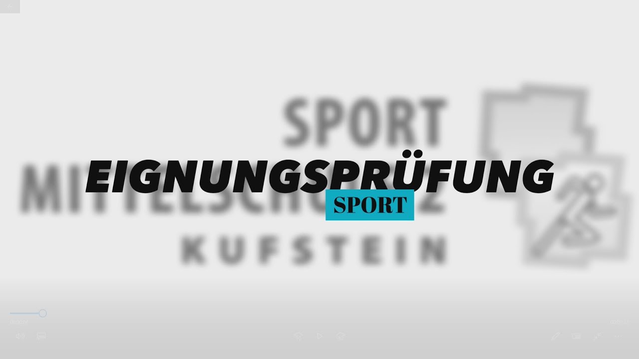 Eignungsprüfung Sport - Sportmittelschule 2 Kufstein