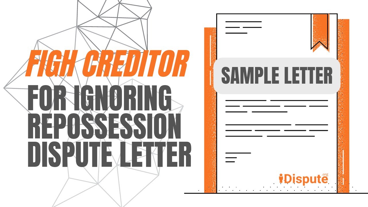 Repossession - How to Write Creditor a Notice of Non-response - iDispute - Online Document Creator