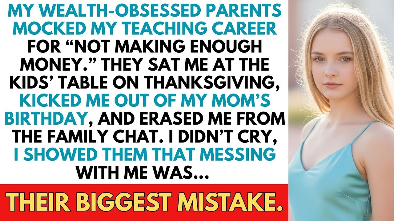 My Parents Mocked My Low-Paying Job,  Made Me Sit At The Kids’ Table At Thanksgiving, Kicked Me Out