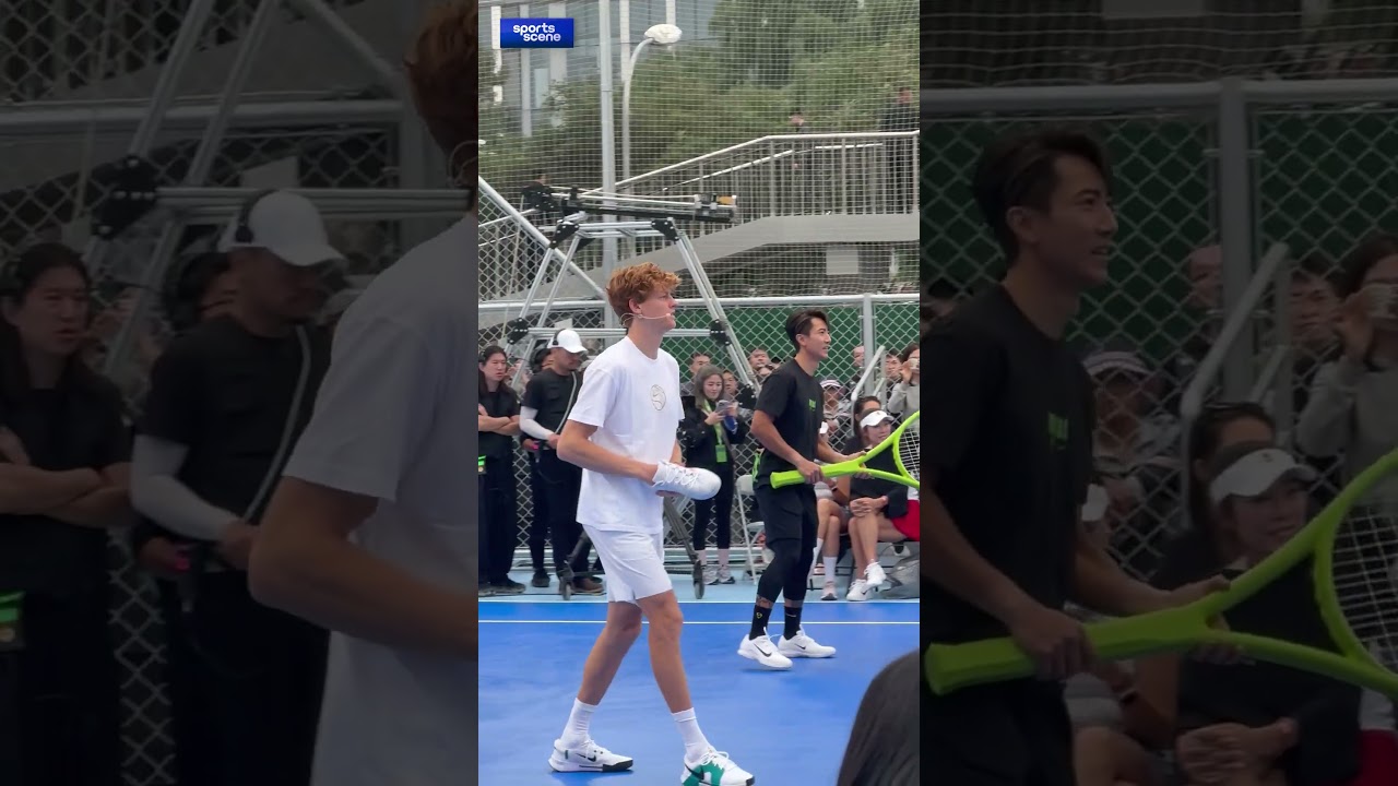 🎾🔥 Jannik Sinner Plays Tennis With His Shoes! | Nike Just Do It Beijing 👟