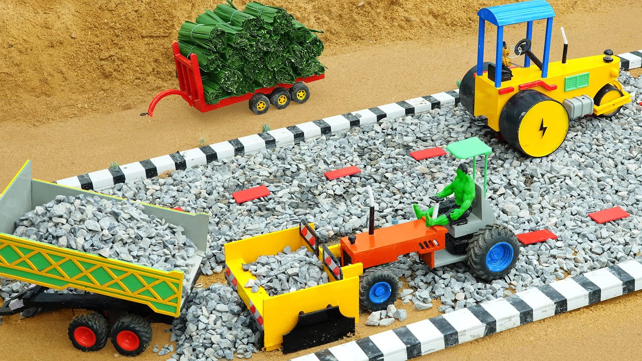 DIY Modern Road Roller Builds Homemade Stone Pavers | Science Construction Project