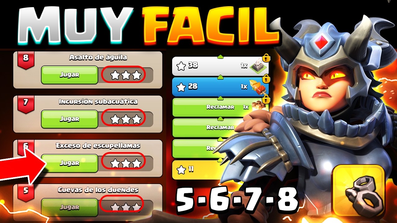 🚨[SOLUCIÓN] Campaña Heroica: DESAFÍOS 5, 6, 7 y 8 de FUGA DRACÓNICA 🐉 Clash of Clans