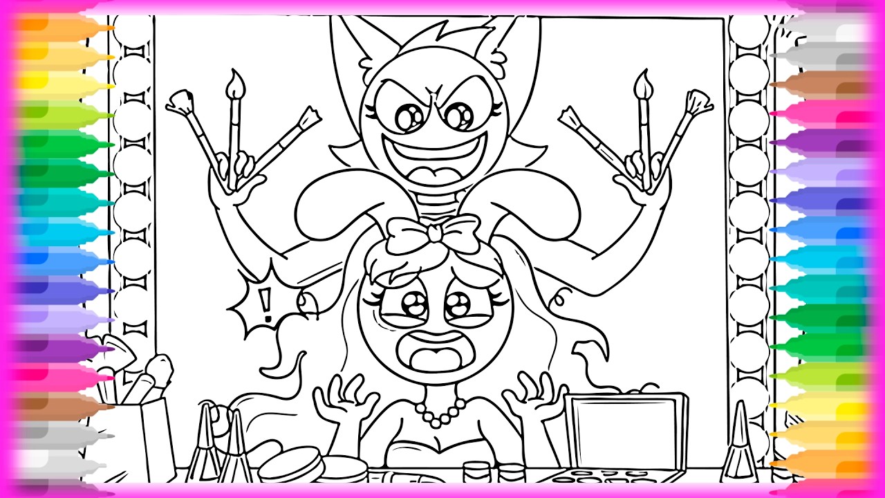 Wenda is mocking Pinki? Pinki super star? / Satisfying Coloring INCREDIBOX SPRUNKI?