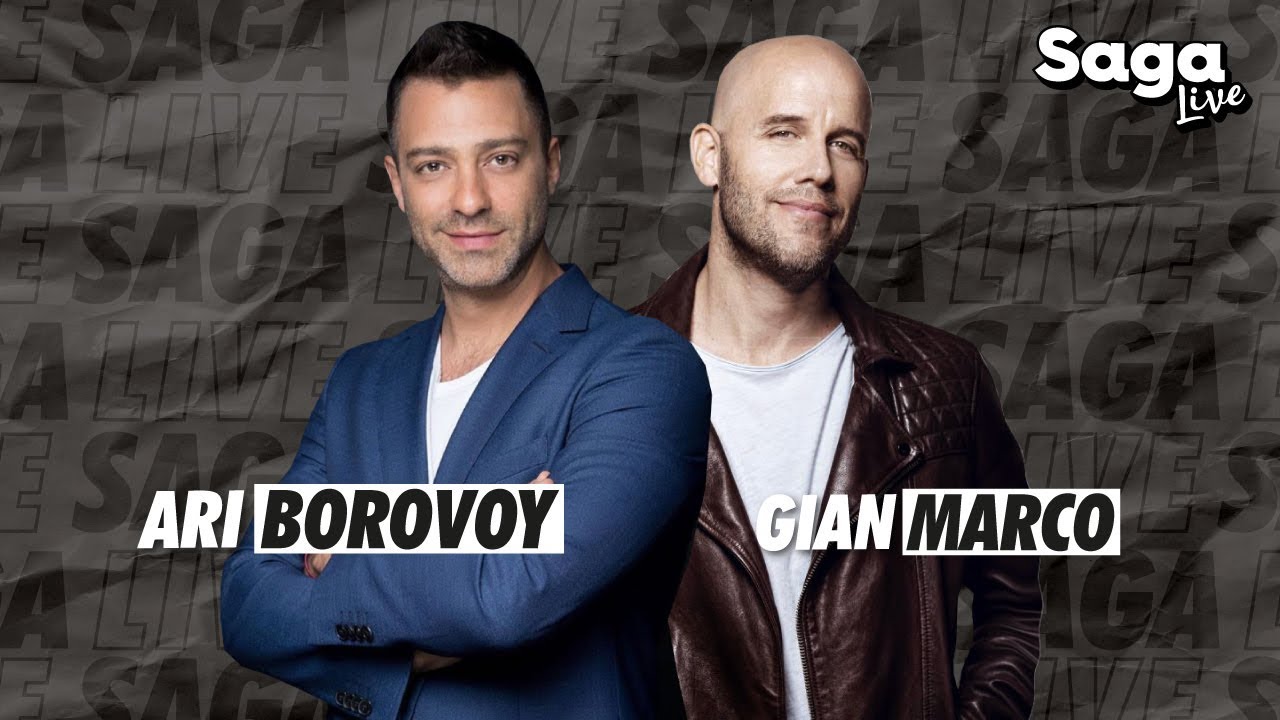 Gian Marco y Ari Borovoy con Adela Micha