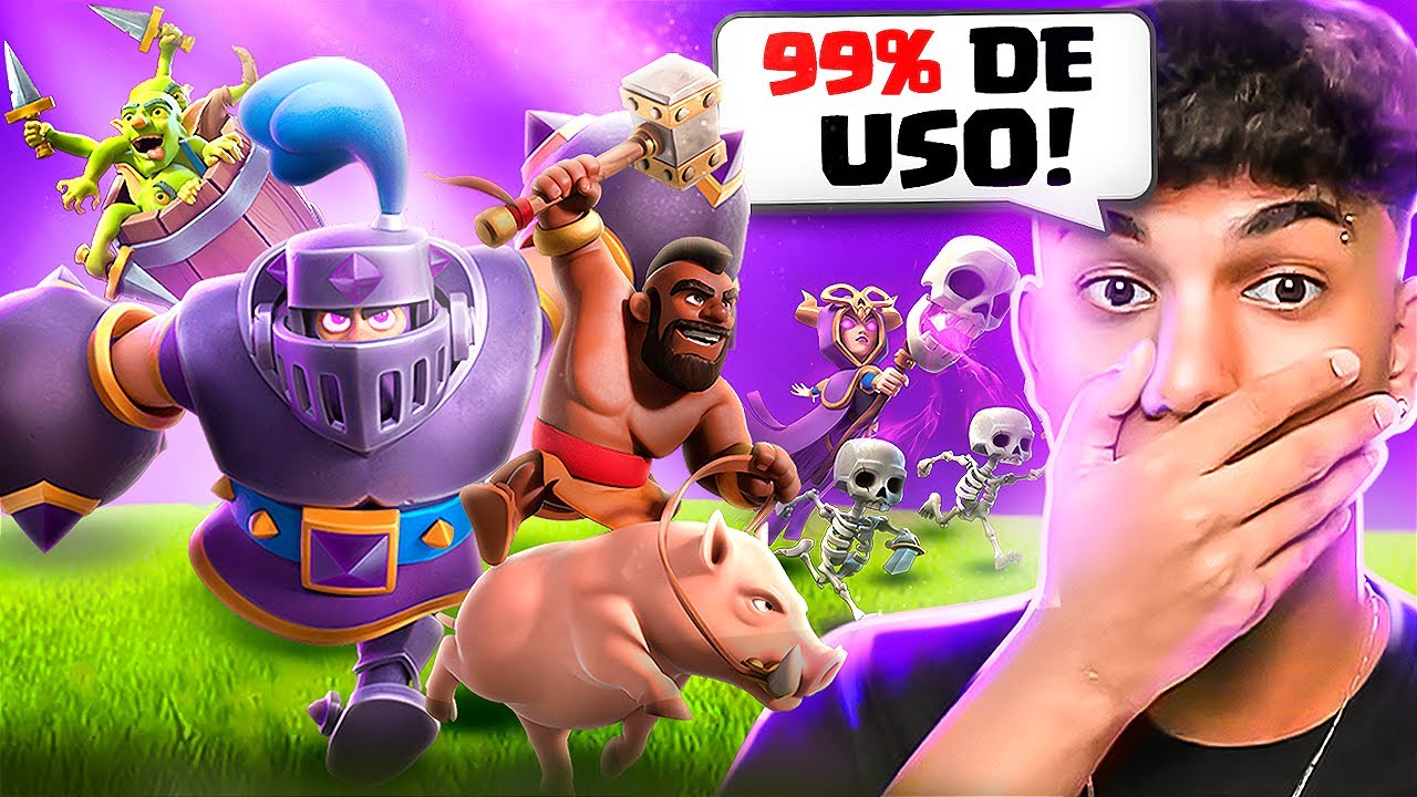 COLOQUEI AS 8 MELHORES CARTAS DO CLASH ROYALE NO MESMO DECK! *sinergia perfeita*