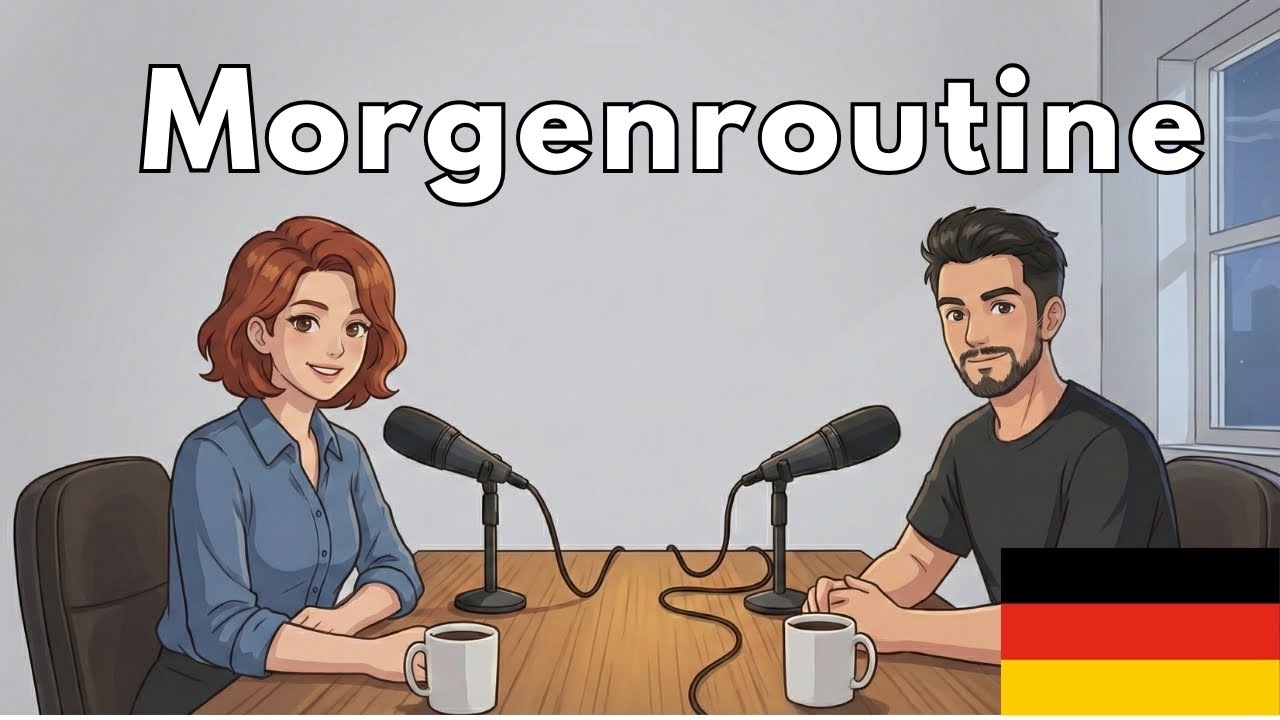 Wie spricht man Deutsch Morgenroutine Deutschsprechübung