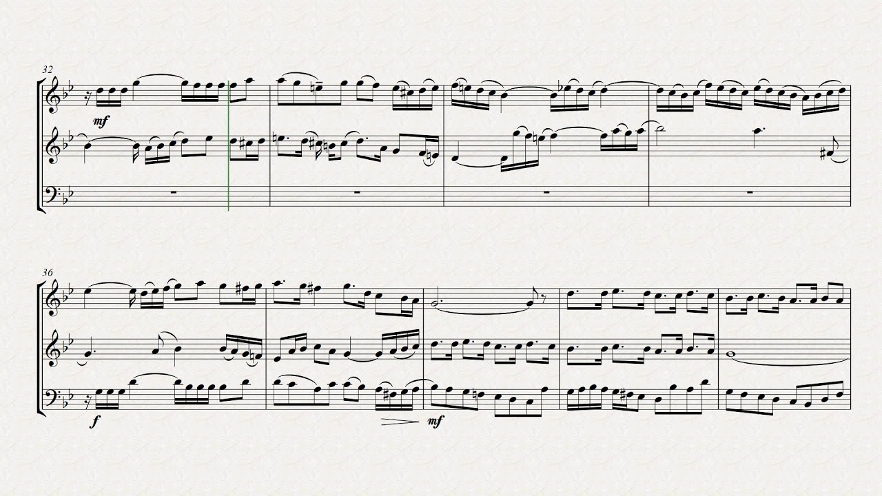 Canon and Fugue in G Major for Brass Trio