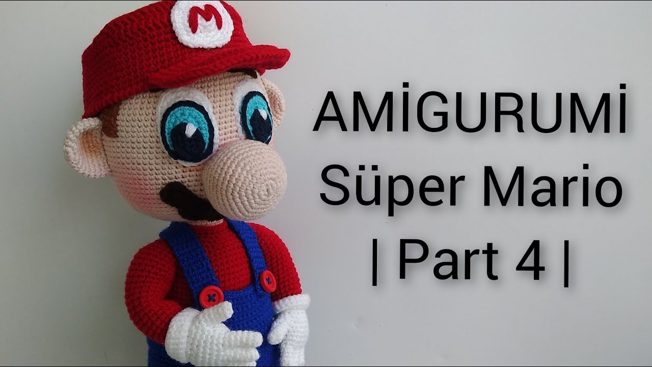 AMİGURUMİ SUPER MARİO | PART 4 | Göz, bıyık ve şapka tarifi