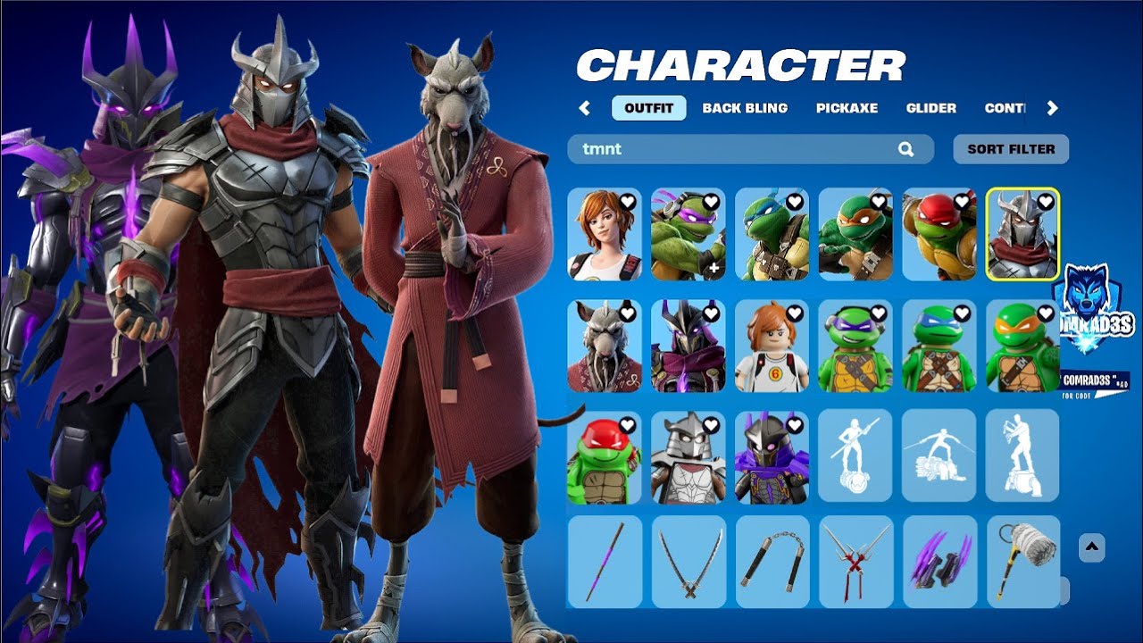 Fortnite All TMNT Skins, Emotes + All Other TMNT Cosmetics