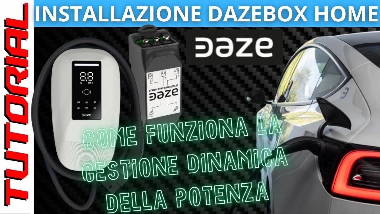 Ricarica EV con Potenza Dinamica TUTORIAL installazione Daze Dazebox Home RFid Smart WiFi
