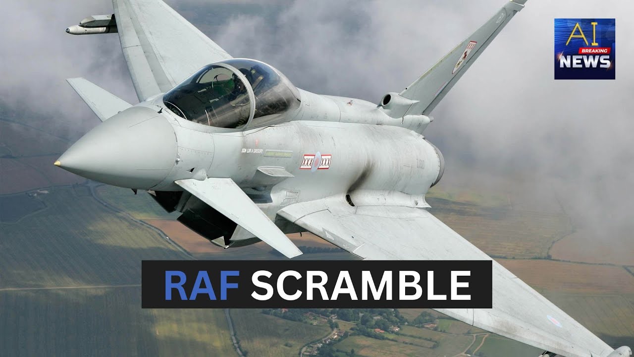 RAF Typhoons Scramble Defending Poland Airspace from Russia | AI Breaking News Channel #news#war#uk