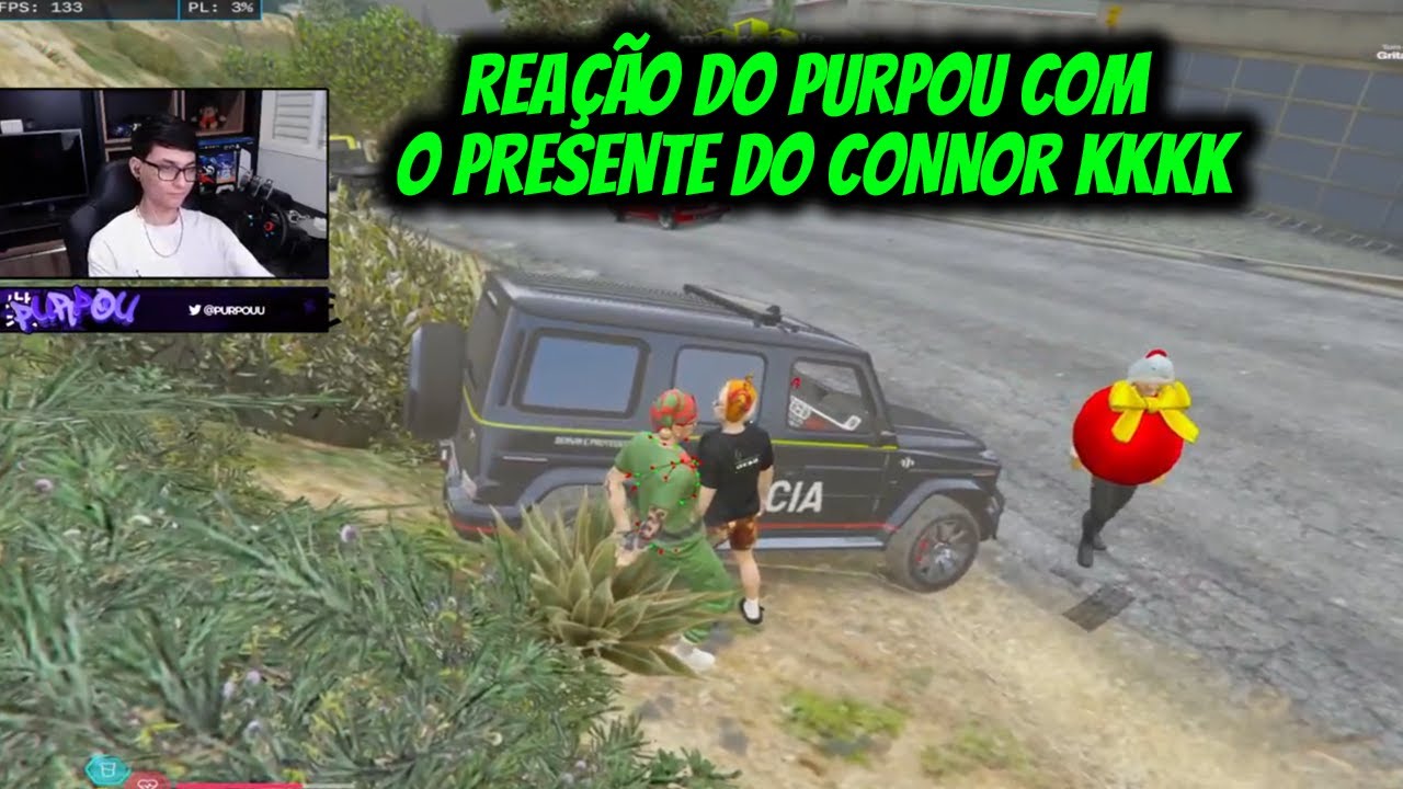 VISÃO DO PURPOU COM  O PRESENTE DO CONNOR KKKK