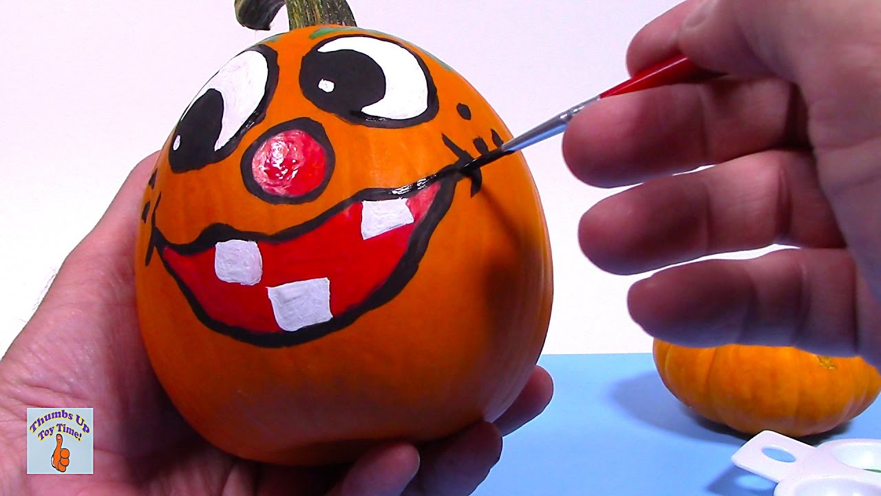 Painted Pumpkins + Pumpkin Painting Ideas + Painted Pumpkin Faces + Halloween Crafts