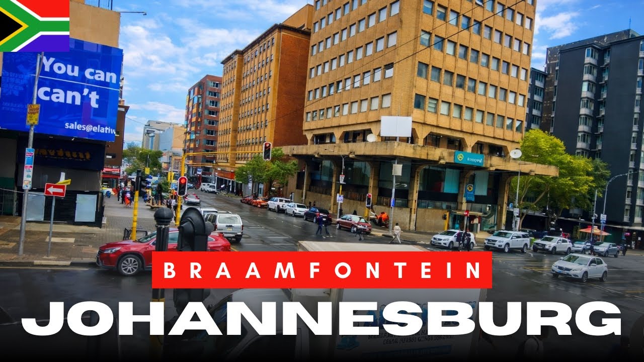 Braamfontein Johannesburg Walking Tour 🇿🇦 | Relaxing City Vibes & Street Views 2026