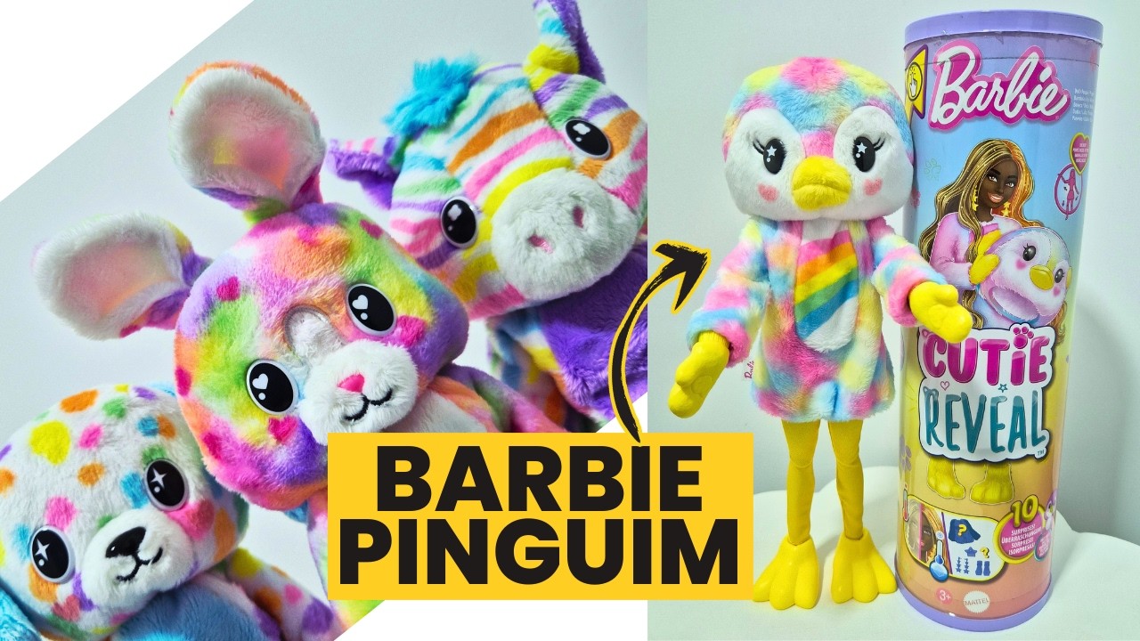 Barbie Cutie Reveal PINGUIM - Unboxing + Review Completo da Série Revelação dos Sonhos!