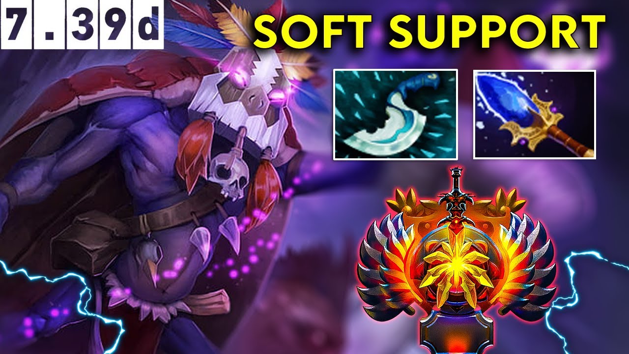 Witch Doctor Immortal Soft Support - Dota 2 Patch 7.39d Pro Pub Gameplay