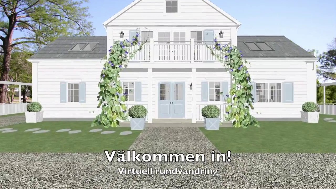 Strandhus i B&aring;stad - virtuell genomg&aring;ng. Arkitekt - Heidi Mikalsen, Dreams & Coffee