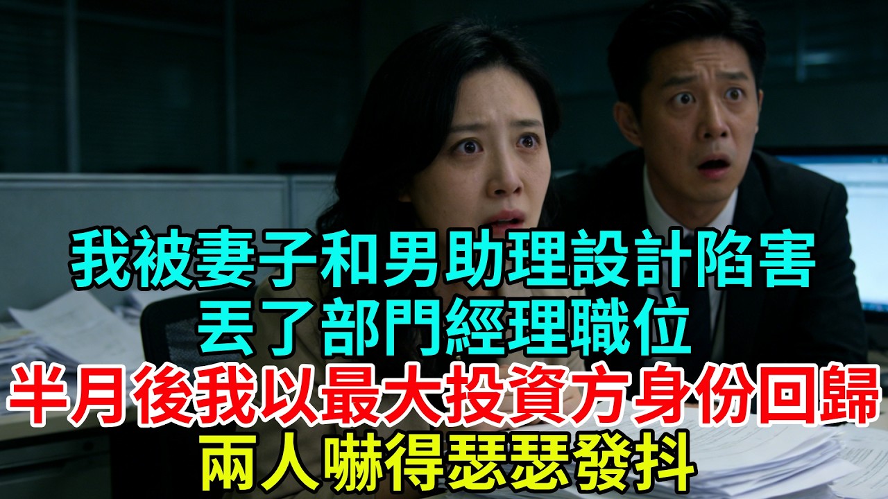 我被妻子和男助理設計陷害，丟了部門經理職位，半月後我以集團最大投資方身份迴歸，兩人嚇得瑟瑟發抖#故事頻道#故事#情感故事