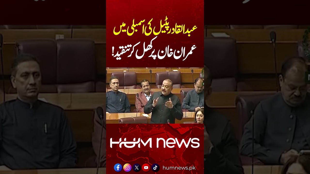 Abdul Qadir Patel Criticizes Imran Khan in National Assembly | Hum News | Pakistan