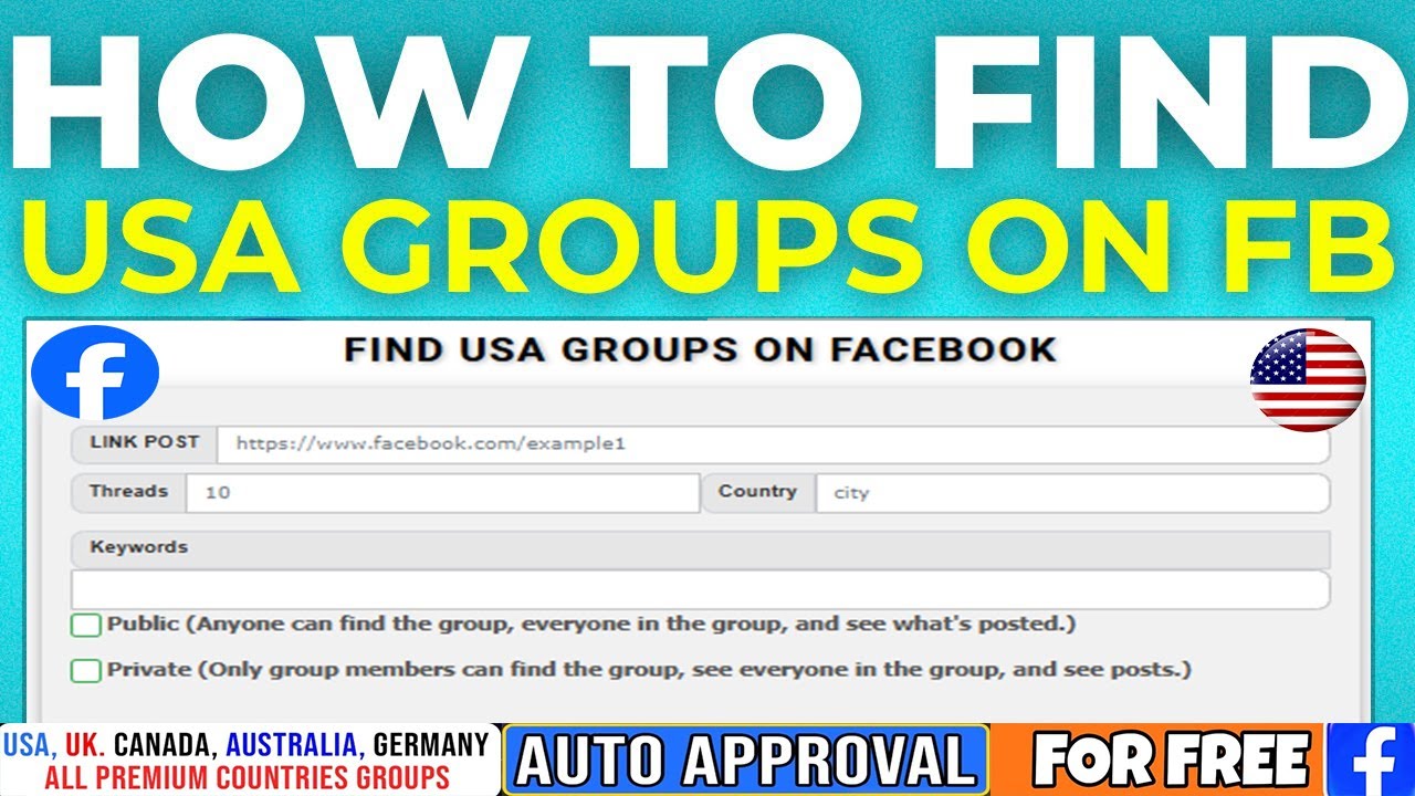 How to Find Facebook USA Groups on Facebook 2026 | Extract Facebook Premium Auto Approval Groups