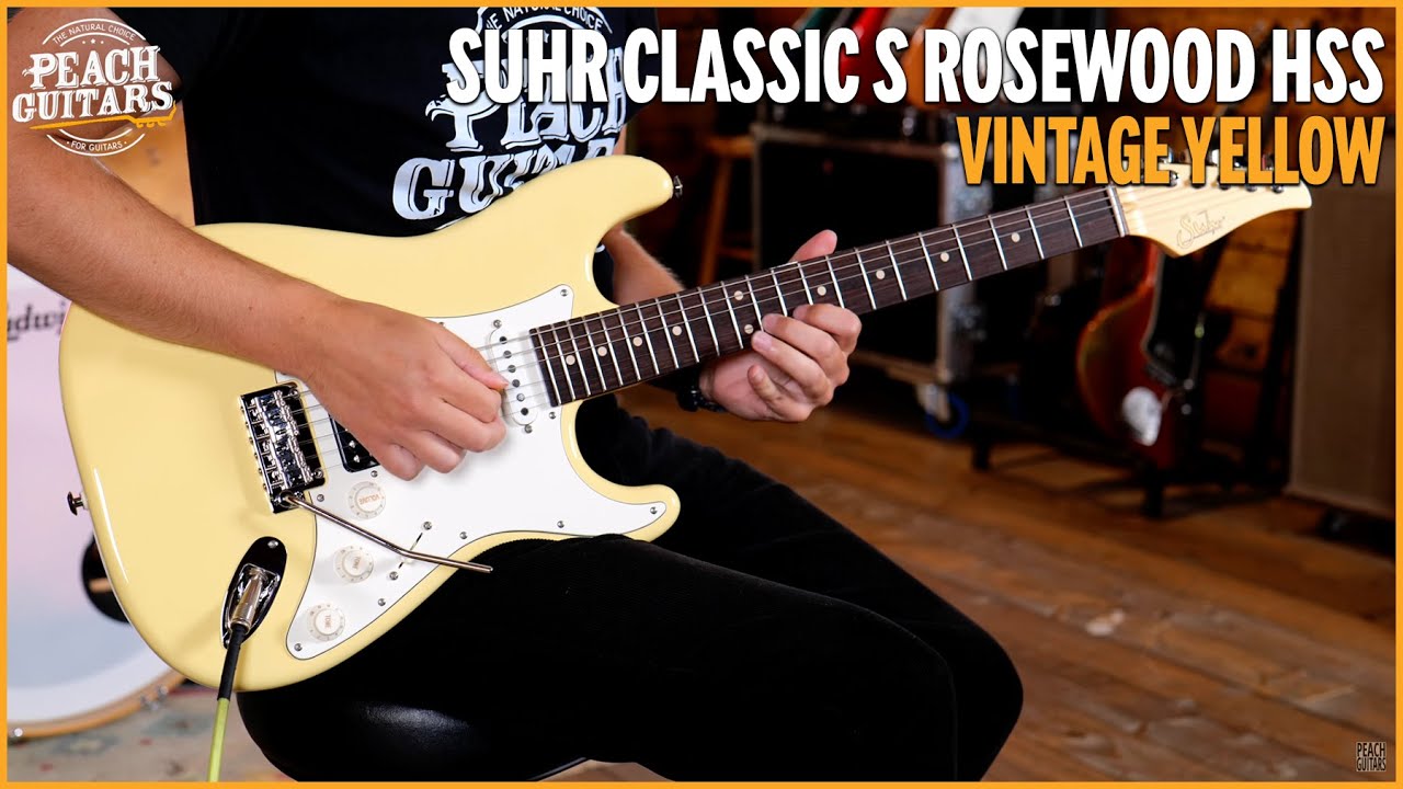 Suhr Classic S Rosewood HSS | Vintage Yellow