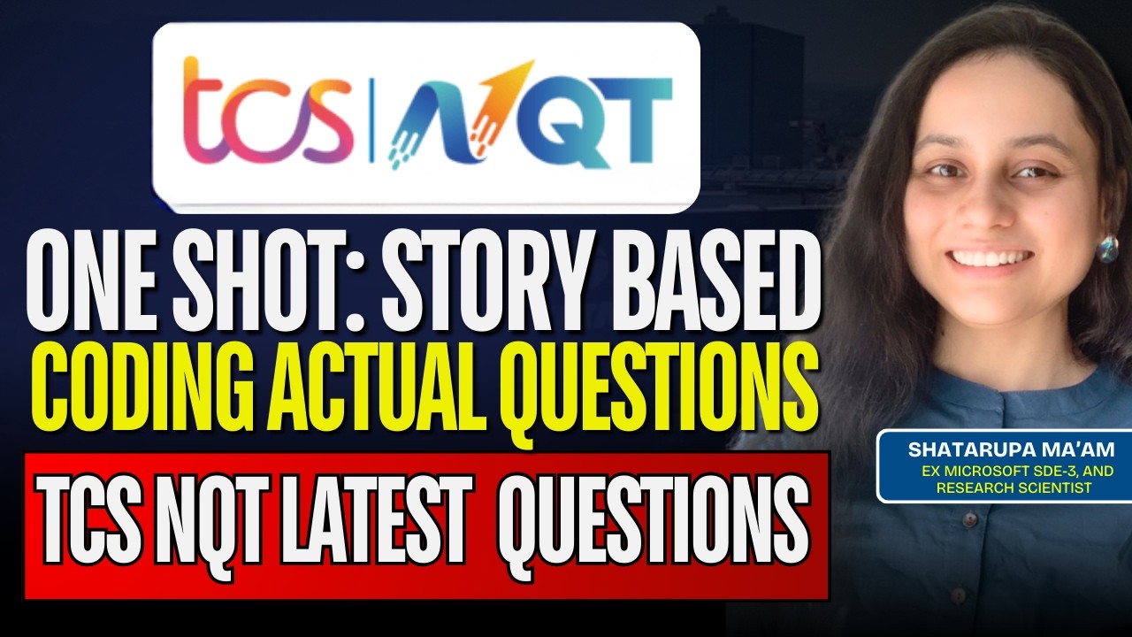 Story Based DSA One Shot for TCS Digital & Prime | Java, Python & C++ | Most Repeated Questions