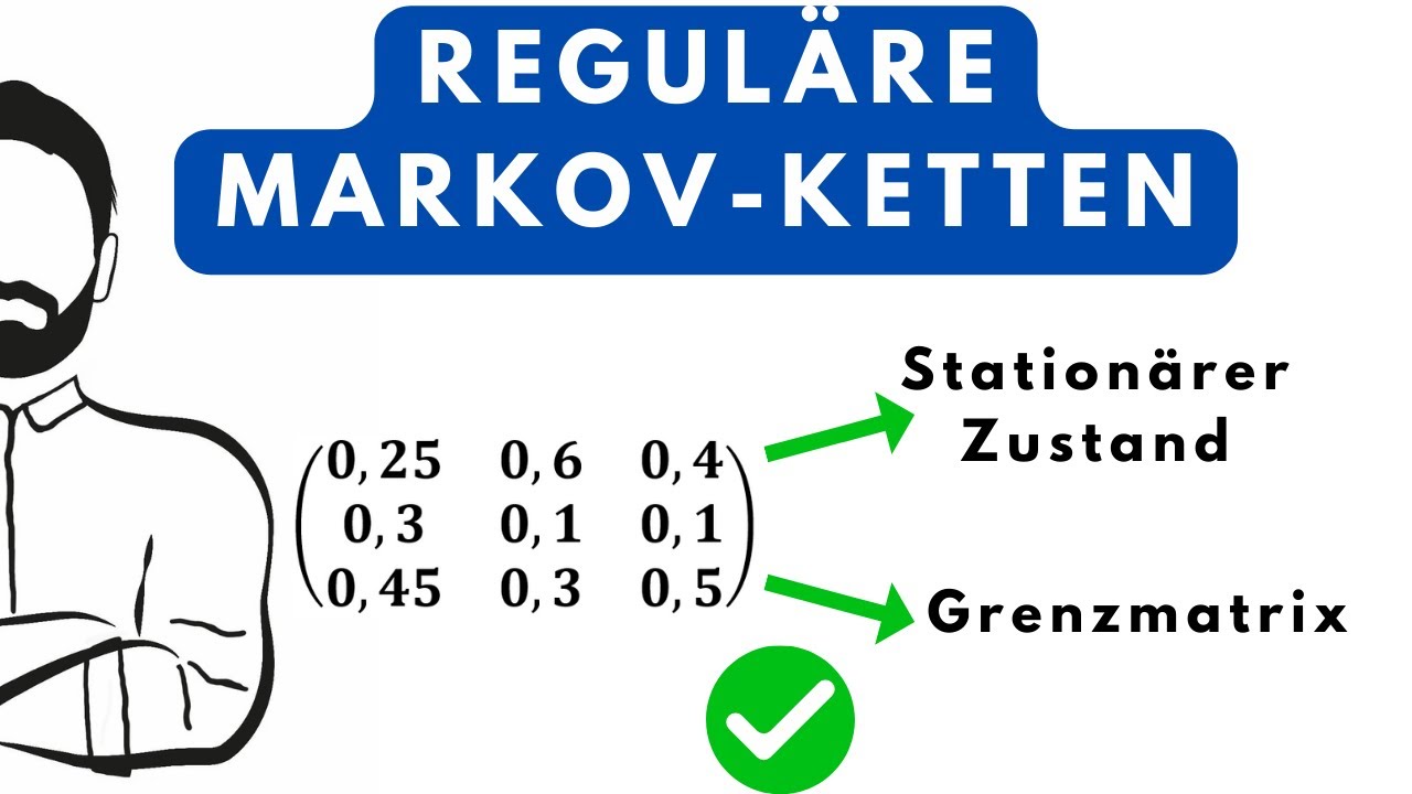 Reguläre Markov-Ketten. Fixvektor, stationärer Zustand, Grenzmatrix. Erklärung+Aufgaben+Lösungen
