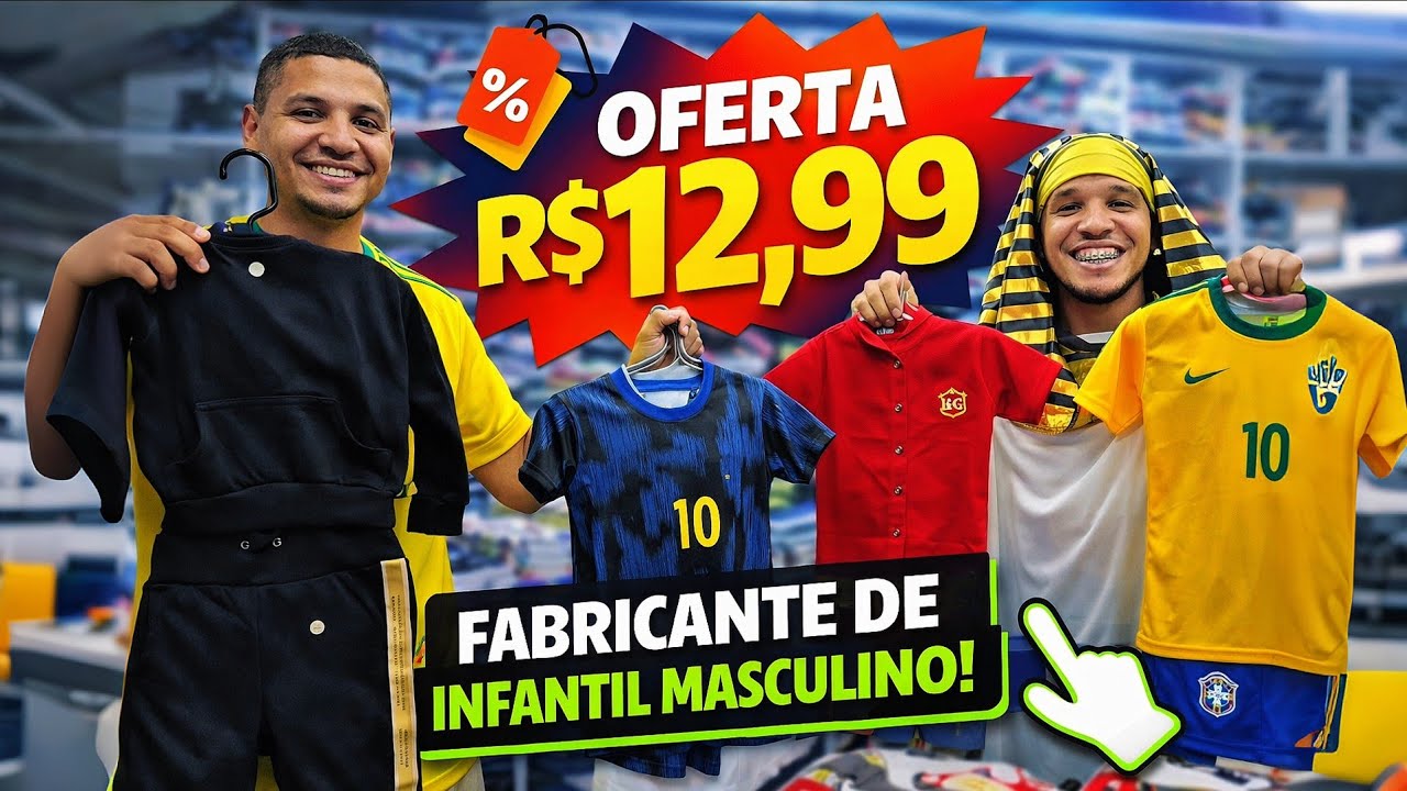 🔥 INFANTIL MASCULINO a partir de R$12,99 no Atacado Direto do Brás pra Revenda!
