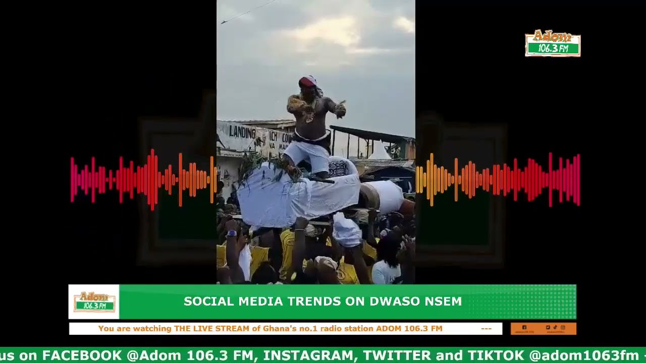 Edina Omanhene, Nana Kojo Conduah II dances to Kofi Kinaata&rsquo;s 'Abonsam' at Edina Bakatue festival
