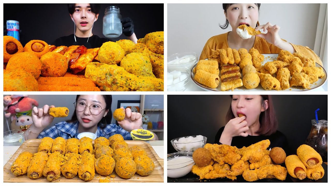 BHC FRIED CHICKEN EATING COMPILATION/ BBURINGKLE CHICKEN/ 뿌링클 치킨 먹방  /BaMi Food