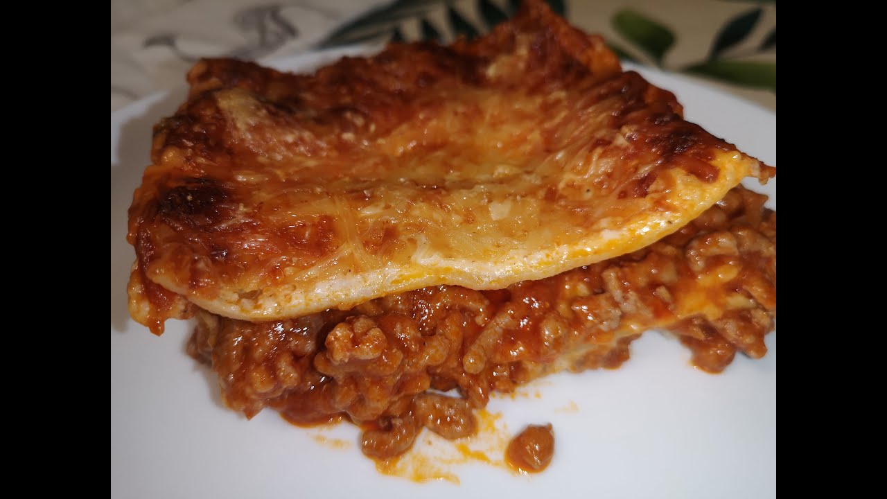 Lasaña de carne picada y verduras . #Lasaña #verduras #carnepicada #pasta
