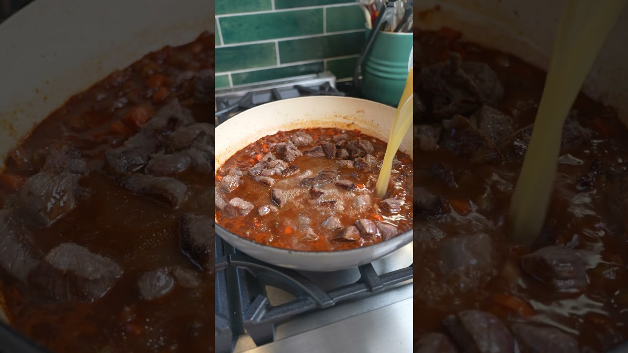How to make a Rich Red Wine Beef Stew #beef #beefstew #soup #fallvibes #recipe
