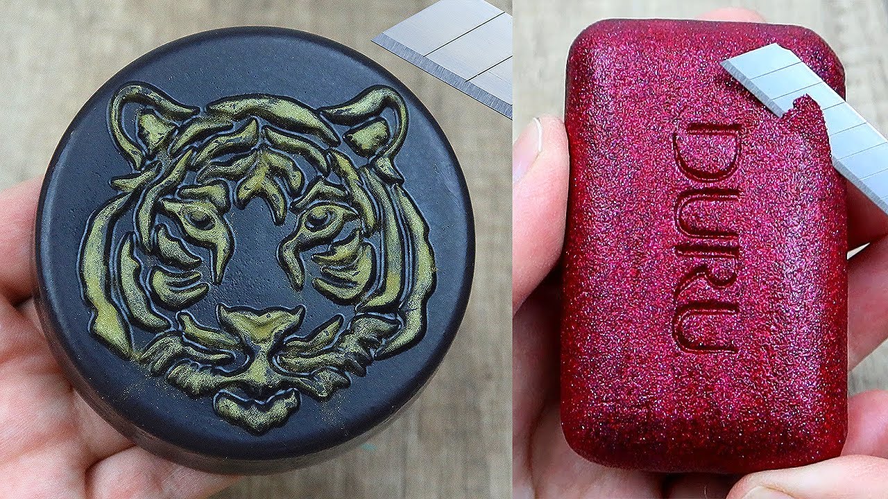 Relaxing Soap Carving ASMR. Satisfying Soap and lipstick cutting. Corte de jabón - 413
