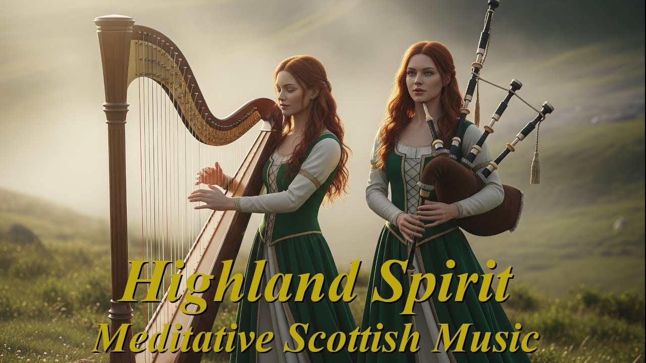 Highland Spirit – Meditative Scottish Music | Relaxing Celtic Songs with Pipes, Harp & Female Vocals