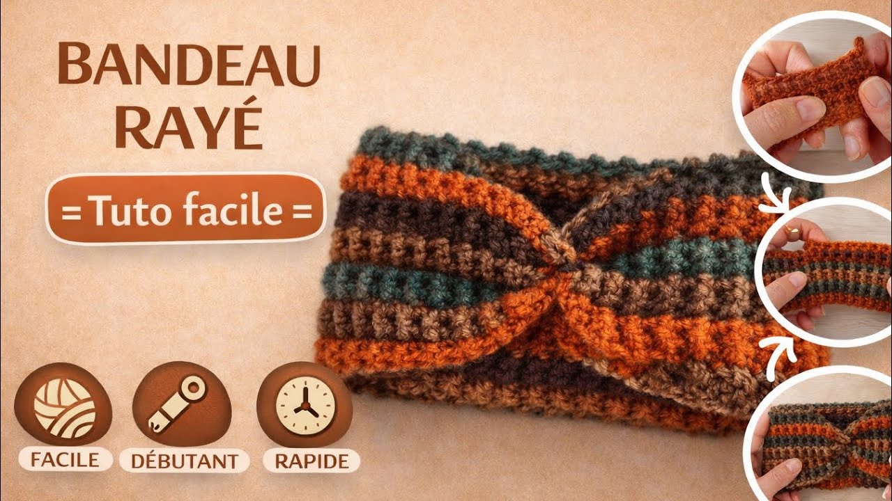 Comment faire un bandeau en relief très simple pour l’hiver 