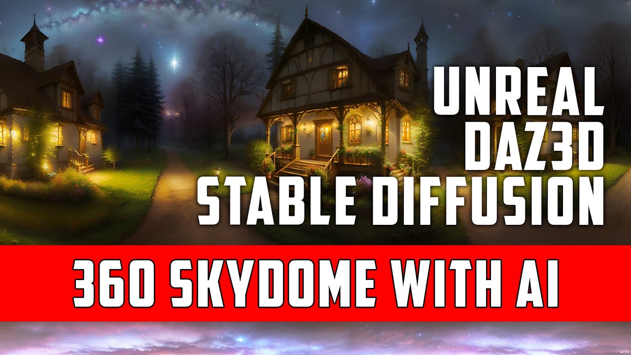 360 degree AI  generated Skydomes for Unreal and Daz3D, with Stable Diffusion or Skybox AI