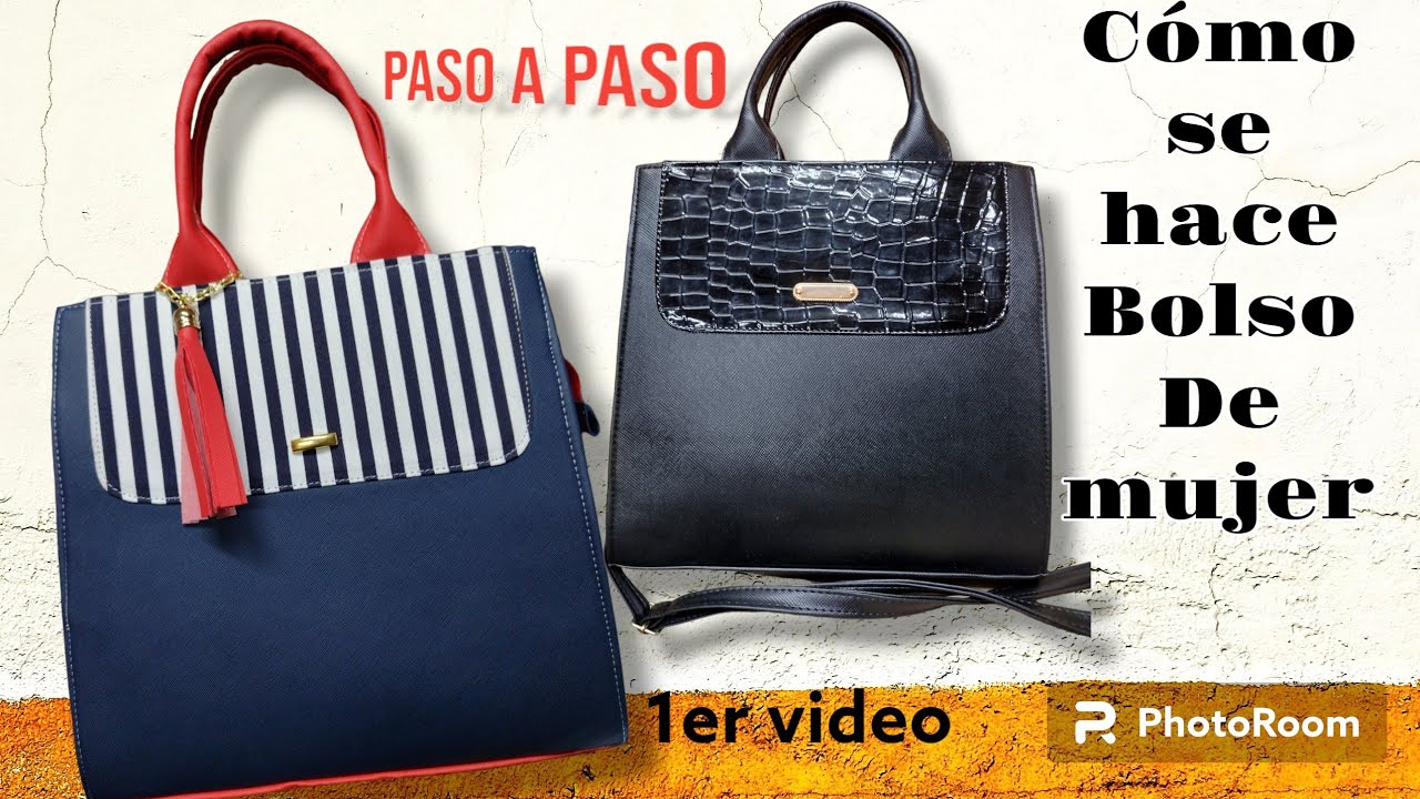 DIY como hacer y doblillar bolso de mujer,paso a paso,te muestro como 😉