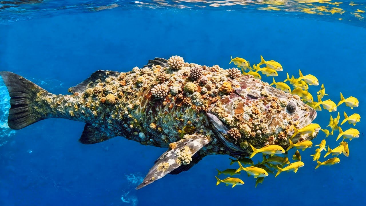 Rescue Team Saves Giant Grouper Buried Under Heavy Rocks  Emotional Ocean Fish Rescue