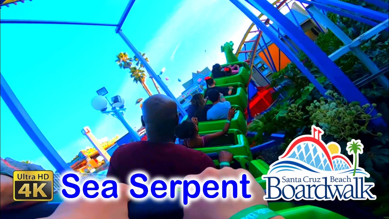 2021-10-16 Sea Serpent Roller Coaster On Ride Ultra 4K HD POV Santa Cruz Beach Boardwalk