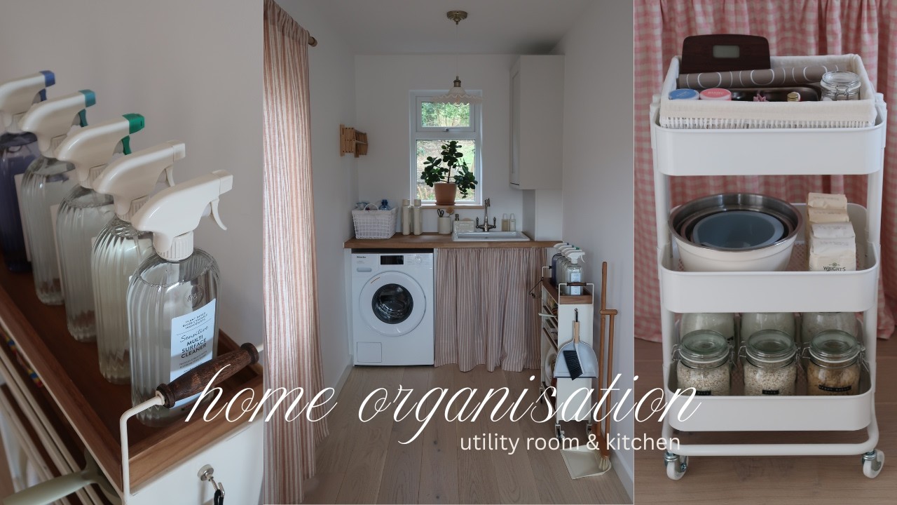 home organisation | utility room & kitchen | silent vlog