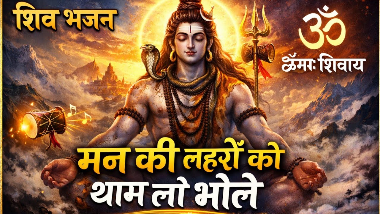 मन की लहरों को थाम लो भोले 🙏 | Heart Touching Shiv Bhajan | ॐ नमः शिवाय