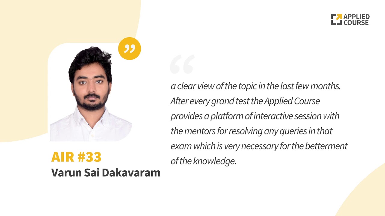 Varun Sai Dakavaram, AIR-33 GATE CS 2020 | GATE APPLIED COURSE(Course Enrolled Student)