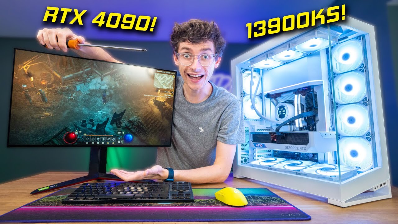 The MOST POWERFUL Gaming PC You Can Build?! 😮 RTX 4090, Intel 13900KS, NV7 w/ Benchmarks | AD