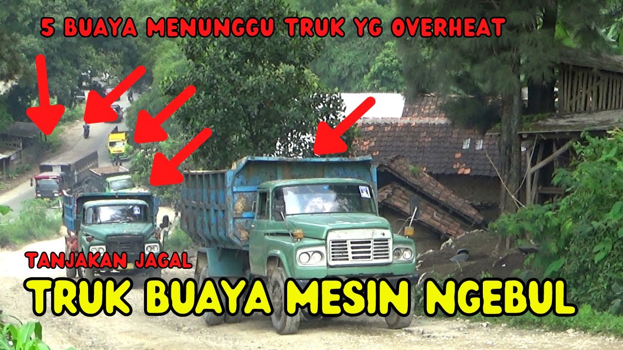 Konvoi Truk Buaya Menanjak Di Tanjakan Jagal || TRUK BUAYA NGEBUL KEPANASAN (MOGOK)