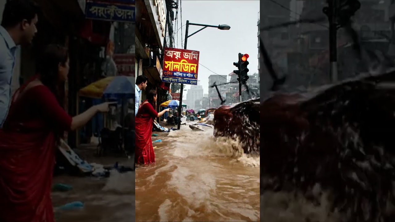 Flood Taking Over the City 🌊🏙️ | AI Urban Disaster Simulation