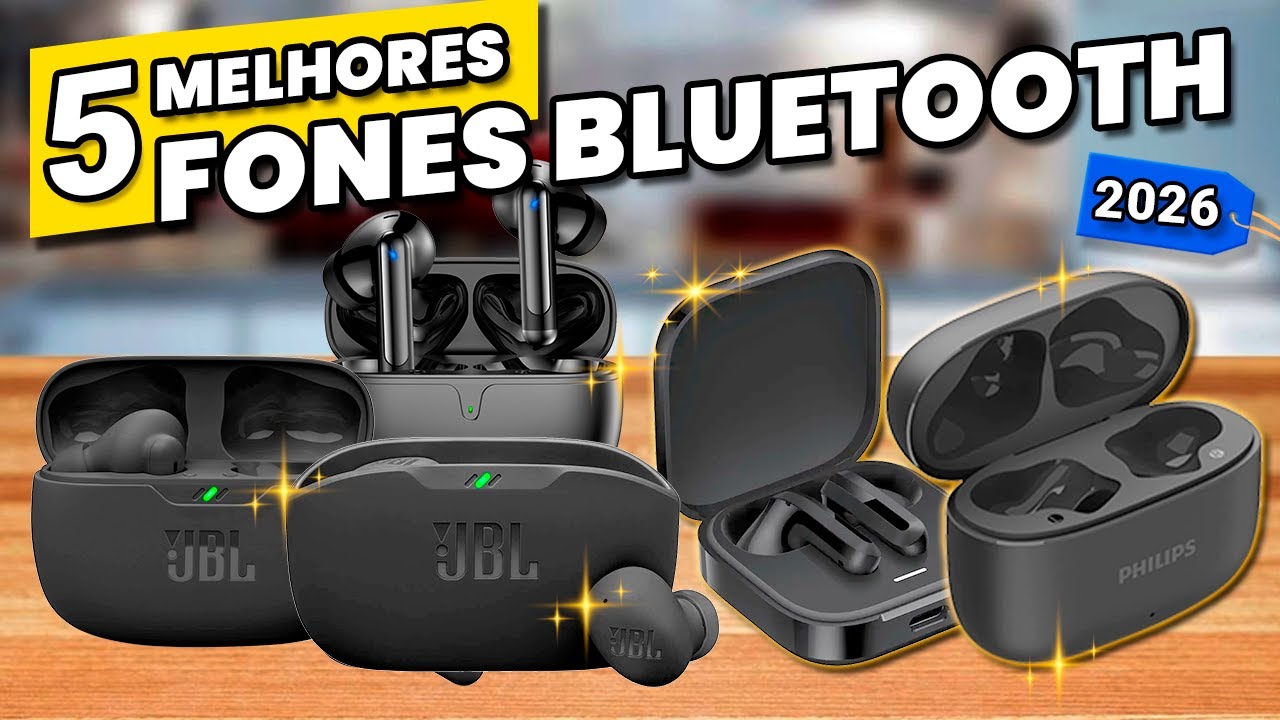 Os 5 MELHORES FONES DE OUVIDO BLUETOOTH de 2026!✅ (Melhor Fone Bluetooth)