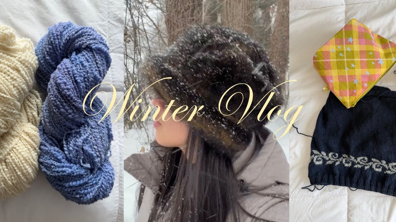embracing winter by creating ⋆⁺₊❅。(a fiber artist vlog)