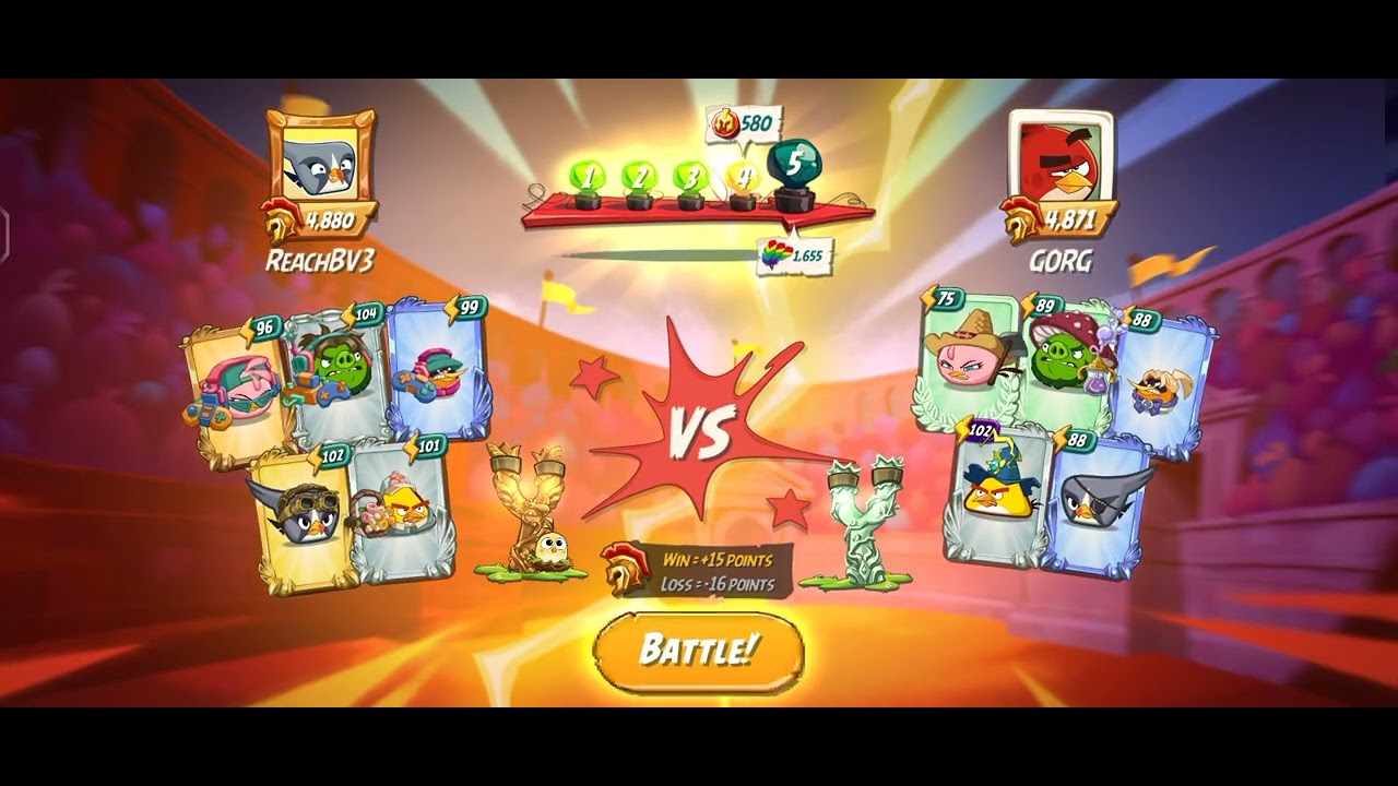 Angry Birds 2 Arena battle Today#140525