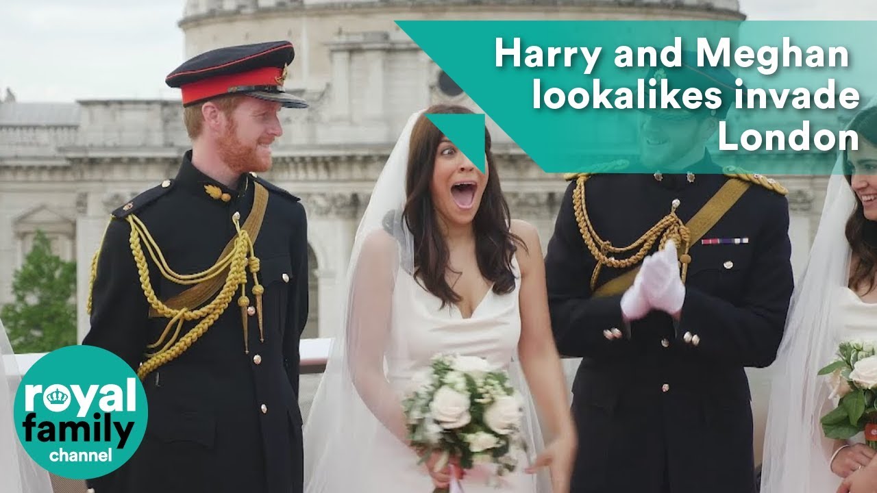 Prince Harry and Meghan Markle lookalikes invade London