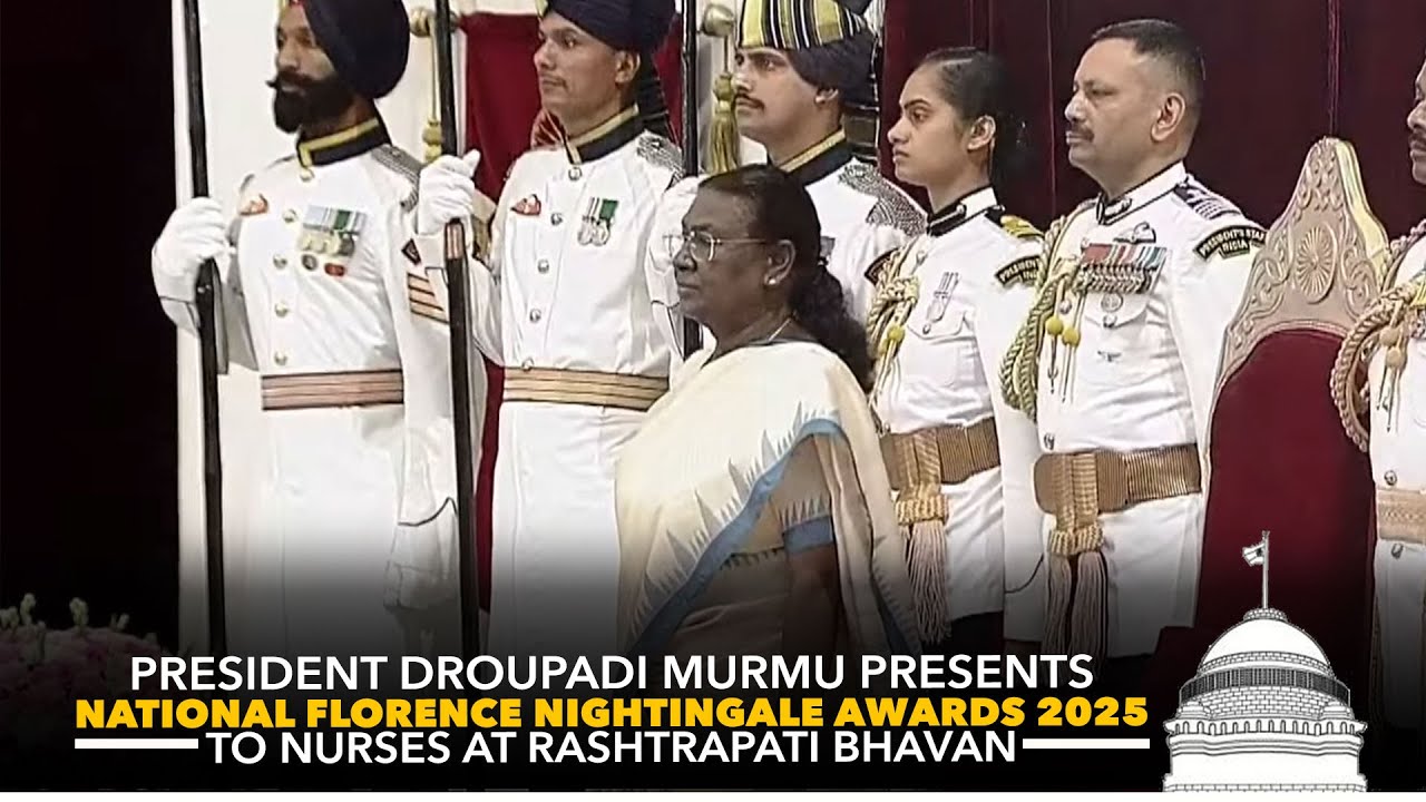 President Murmu presents National Florence Nightingale Awards 2025 to Nurses at Rashtrapati Bhavan